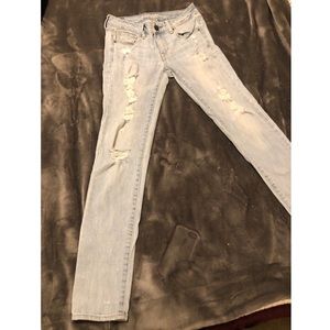 American Eagle Light-Wash distressed jeans